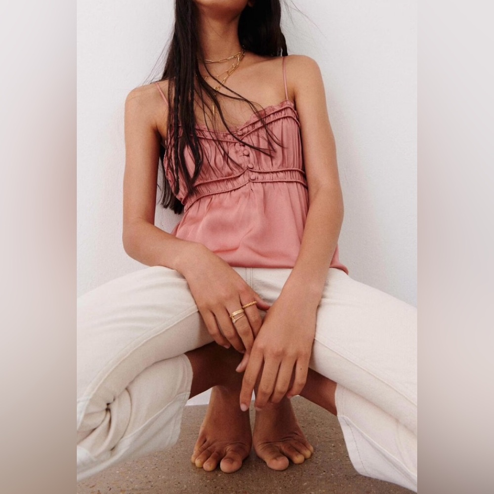 NWT ba&sh Yael top in apricot - M(2)
